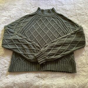 Olive Turtleneck Sweater